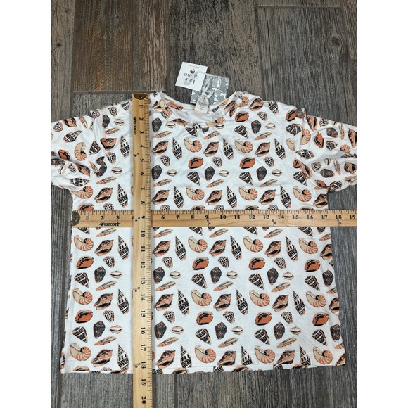 Kate Quinn Girls Size 9-10Y Seashell Print Short Sleeve T-Shirt White‎ - Picture 6 of 9